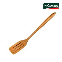 นกนางนวล ตะหลิวกรองยาว ไม้สัก 1 ชิ้น (Seagull Long Teak Wood Slotted Turner 1pc)
