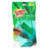 ราคา 3เอ็ม สก๊อตช์-ไบรต์ ถุงมือยางเคลือบว่านหางจระเข้ 1 คู่ (3M Scotch-Brite Aloe Vera Coated Gloves 1 Pair)