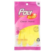ราคา โพลี ถุงมือยางธรรมชาติ ซอฟตี้ ไซส์ M POLY BRITE (73567485)