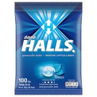 ฮอลล์ คูล ลูกอมเมนโท-ลิบตัส 350กรัม 100 เม็ด (Halls Cool Mentho-Lyptus Candy 350g 100 pcs)