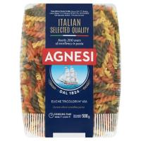 แอคเนซี เส้นมะกะโรนี อิลิเก 3 สี เบอร์656 500กรัม (Agnesi Le Eliche Tricolori n.656 Pasta 500g)