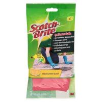 ราคา 3เอ็ม สก๊อตช์-ไบรต์ ถุงมือยางกันลื่น ขนาดใหญ่ 8-8.5นิ้ว 1 คู่ (3M Scotch-Brite 8''-8.5'' L Size Latex Gloves 1 pair)