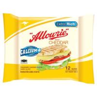 ราคา อลาวรี่ โพรเซสเชดด้าชีส ชนิดแผ่น 250กรัม 12 แผ่น (Allowrie Naked Slices Processed Cheddar Cheese 250g 12 pcs)