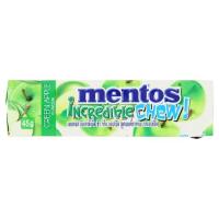 เมนทอส อินเครดิเบิ้ล ชิว กรีน แอปเปิ้ล ลูกอมเคี้ยวหนึบรสแอปเปิ้ล 45กรัม (Mentos Green Apple Flavour Incredible Chew 45g)