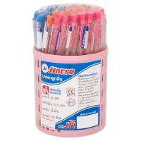 ราคา ตราม้าปากกาลูกลื่นกด H-301น้ำเงิน แพ็ค50 HORSE (21206856)