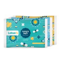 ราคา โลตัสลักซ์ชัวรีซอฟท์เช็ดหน้า 50แผ่นแพ็ค3 LOTUSS (73941492)