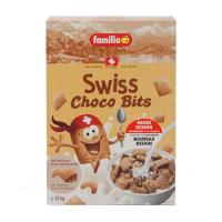 แฟมิเลีย ธัญพืชอบกรอบ รสช็อกโกแลตสอดไส้ครีมช็อกโกแลต 375กรัม (Familia Swiss Choco Bits 375g)
