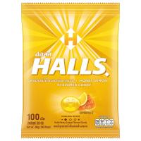 ฮอลล์ ลูกอมรสน้ำผึ้งผสมกลิ่นเลมอน 100 เม็ด (Halls Honey-Lemon Flavored Candy 100pcs)