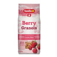 แฟมิเลีย เบอร์รี่ ครั้นช์ ธัญพืชอบกรอบ รสราสเบอร์รี่ และสตรอเบอร์รี่ 500กรัม (Familia Berry Crunch Raspberry And Strawberry Flavour Crispy Grains Cereal 500g)