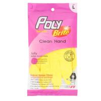 ราคา โพลี ถุงมือยางธรรมชาติ ซอฟตี้ ไซส์ L POLY BRITE (73567493)
