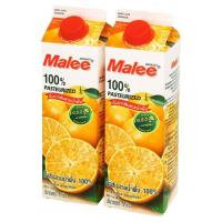 ราคา มาลี น้ำส้มสายน้ำผึ้ง100%1000 มล. แพ็ค 2 MALEE (14864843)
