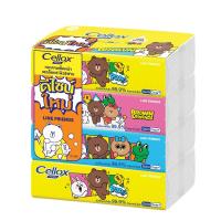 เซลล็อกซ์ พิวริฟาย กระดาษเช็ดหน้าแผ่นคู่ลายพอลแฟรงค์ 120 แผ่น x 4 ห่อ (Cellox Purify Paul Frank Facial Tissue 2-Ply 120 Sheets x 4 Packs)