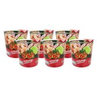 มาม่า คัพ เล็ก บะหมี่ถ้วยกึ่งสำเร็จรูป รสต้มยำกุ้ง 42กร้ม x 6 ถ้วย (Mama Cup Lek Shrimp Tom Yum Flavour Instant Noodles Cup 42g x 6 Cups)