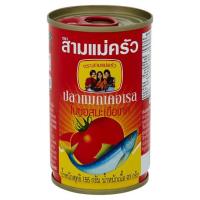 สามแม่ครัว ปลาแมกเคอเรล ในซอสมะเขือเทศ 155กรัม (Three Lady Cooks Brand Mackerel in Tomato Sauce 155g)