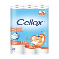เซลล็อกซ์ พิวริฟาย กระดาษม้วน ซูเปอร์เอ็กซ์ตร้า 24 ม้วน (Cellox Purify Super Extra Roll Tissue 24 Rolls)