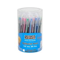 โยยา ปากกาลูกลื่น 0.5มม. รุ่น 1031 สีน้ำเงิน 50 ด้าม (Yoya 1031 Model 0.5mm Blue Ball Point Pen 50pcs)