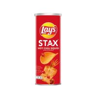 ราคา เลย์ สแตคส์ มันฝรั่งทอดกรอบ รสหมึกย่างฮอตชิลลี่ 100กรัม (Lay&#39;s Stax Hot Chilli Squid Potato Chips 100g)