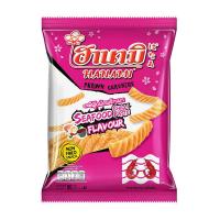 ฮานามิ ข้าวเกรียบกุ้ง รสซีฟู้ดผัดพริกเผา 62กรัม (Hanami Seafood With Chilli Paste Flavour Prawn Crackers 62g)