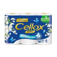เซลล็อกซ์ พิวริฟาย อัลตร้าซอฟท์ กระดาษทิชชูม้วนหนา 3 ชั้น ยาว 120 เมตร 6 ม้วน (Cellox Purify Ultra Soft 120m 3 Ply Tissue Roll 6pcs)