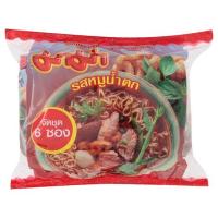 ราคา มาม่า บะหมี่กึ่งสำเร็จรูป รสหมูน้ำตก 6 ซอง (Mama Moo Nam Tok Flavour Instant Noodles 6pcs)