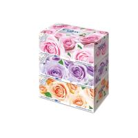 เซลล็อกซ์ โรซี่ กระดาษเช็ดหน้า ลายกุหลาบเพิ่มกลิ่นหอม 150 แผ่นคู่ x 3 แพ็ค (Cellox Rosy Rosy Printed And Scented Facial Tissue 3 Packs x 80 Sheet)