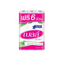 เบลล์ กระดาษชำระ หนา 2 ชั้น ความยาว 14ม. 30 ม้วน (Belle Length 14m 2ply Roll Tissue 30 Rolls)