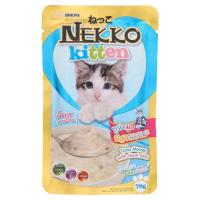 ราคา เน็กโกะทูน่ามูสผสมนมแพะสำหรับลูกแมว70ก. NEKKO (74571036)