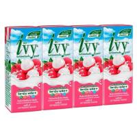 ราคา ไอวี่นมเปรี้ยวรสลิ้นจี่180มล. แพ็ค 4 IVY (169234926)