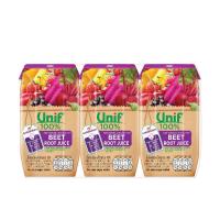 ราคา ยูนิฟน้ำบีทรูทแครอทม่วงผลไม้รวม 100% 200 มล. แพ็ค 3 UNIF (163300034)