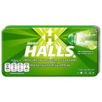 ฮอลล์ ฟรุตตี้ ฟรุต สปาร์ก ลูกอม สอดไส้กลิ่นเฟรชไลม์ 22.4กรัม (Halls Fruitti Fruit-Spark Fresh Lime Flavour Center-Fill Candy 22.4g)
