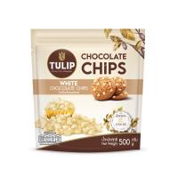 ทิวลิป ผลิตภัณฑ์สำหรับทำเบเกอร์รี่ 650กรัม (Tulip White Compound Chips 650g)