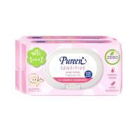 ราคา เพียวรีนผ้าเปียกเซนซิทีฟ 80แผ่น 1ฟรี1 PUREEN (75426390)