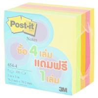 ราคา โพสต์-อิท โน๊ต 654-4 สีนีออน 4F1 POST-IT (25263404)