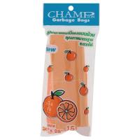แชมเปี้ยน ถุงขยะแบบม้วน กลิ่นส้ม ขนาด 24นิ้ว x 28นิ้ว 15 ใบ (Champion Size 24&quot; x 28&quot; Orange Scent Garbage Bags 15pcs)