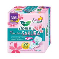 ราคา ลอรีเอะซูเปอร์อัลตร้าสลิมซากุระไนท์ 30ซม.14ชิ้น LAURIER (70801622)