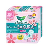 ราคา ลอรีเอะซูเปอร์อัลตร้าสลิมซากุระเดย์ 25ซม.16ชิ้น LAURIER (70801614)