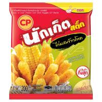 ราคา ซีพี นักเก็ตสติ๊กไก่ผสมข้าวโพดแช่แข็ง 200ก CP (17991625)