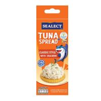 ซีเล็ค ทูน่าสเปรด และโรซี่แครกเกอร์สูตรน้ำมันถั่วเหลือง 1 ชุด (Sealect Tuna Spread Soybean Oil Double Crackers 1 set)