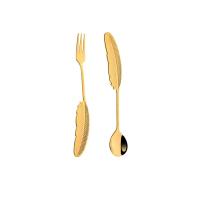 ราคา ช้อนส้อมขนมสีทอง (52386667)