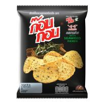 ก๊อบ กอบ มันฝรั่งทอดกรอบ แผ่นหยัก รสสาหร่าย 68กรัม (Kob Kob Seaweed Flavour Ridged Cut Potato Chips 68g)