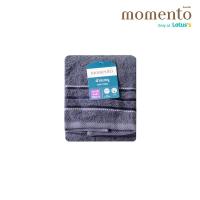 ราคา MOMENTO ผ้าขนหนูเนื้อนุ่มนุ่มเทาเข้ม 15X30 นิ้ว MOMENTO (52406766)