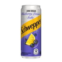 ราคา ชเวปส์ กลิ่นบลูเบอร์รี่และเลมอน สูตรไม่มีน้ำตาล 330 มล. SCHWEPPES (52663495)