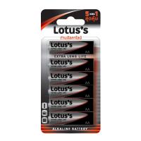 ราคา LOTUSS ถ่านแบตเตอรี่อัลคาไลน์ AA (5+1) LOTUSS (51244745)