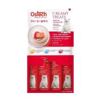 ออสเทค ขนมแมวเลียรสปลาทูน่า+แซลมอน 15กX4 OSTECH (51693437)