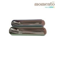 MOMENTOช้อนส้อม+ตะเกียบกล่อง (คละแบบ) MOMENTO (52547719)