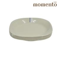 ราคา โมเมนโตจานเหลี่ยมใหญ่ ครีม 4ใบ MOMENTO (52615933)