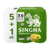 ราคา สิงห์ เครื่องดื่มรสบ๊วยเลมอนโซดา 330 มล. แพ็ค 6 SINGHA (171260087)