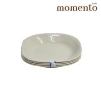 ราคา โมเมนโตจานเหลี่ยมกลาง ครีม 4ใบ MOMENTO (52615927)
