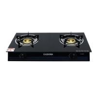 ราคา KASHIWAเตาแก๊สหน้ากระจก 2 หัว#X2600 ดำ KASHIWA (75548185)