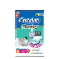 ราคา เซอร์เทนตี้ ผ้าอ้อมผู้ใหญ่ อัลตร้า ดราย เทป M 26 ชิ้น CERTAINTY (75548312)
